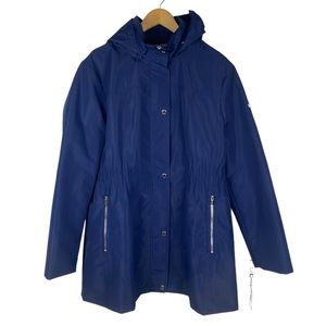 Laundry by Shelli Segal Women's Trench Rain Coat in Navy Size XXL NWT